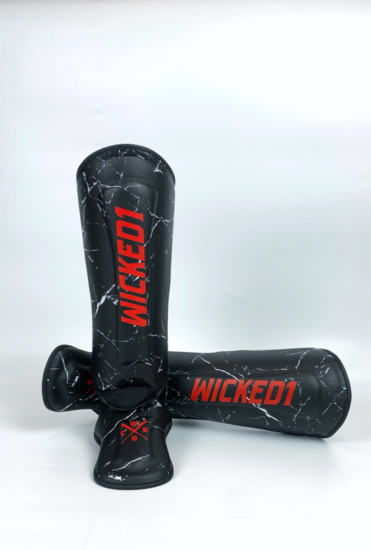 Wicked1 Shinguards Broken Red